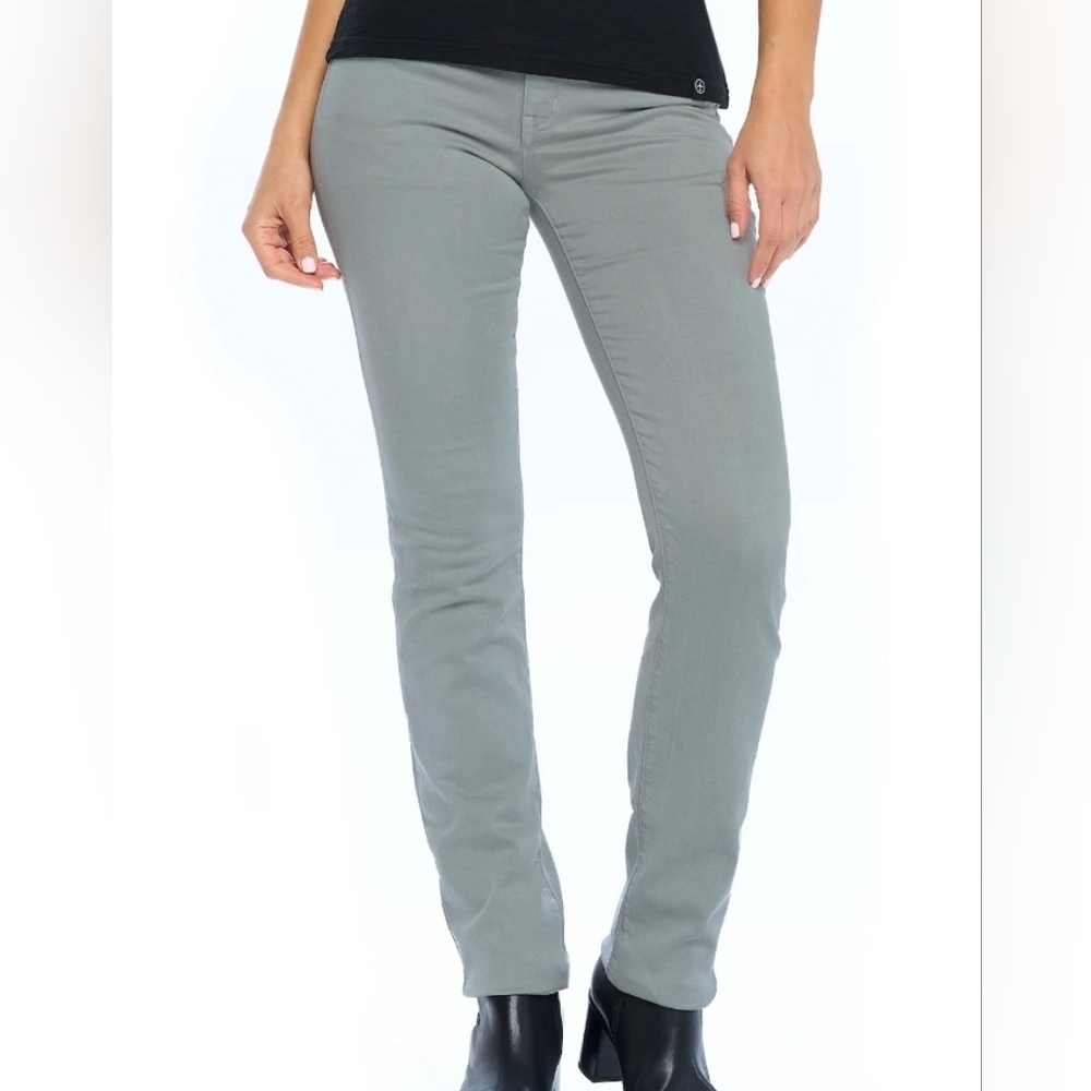 NEW Aviator USA Womens Fly Straight Travel Jeans in Steel Grey sz 26 - Picture 2 of 3